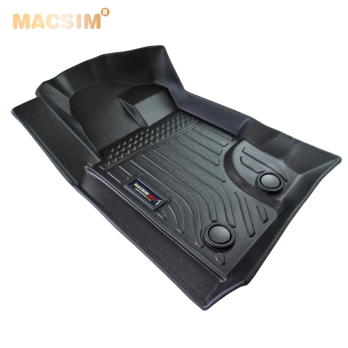 Thảm lót sàn xe ô tô  Mazda BT50 2012-2021 (sd) Nhãn hiệu Macsim chất liệu nhựa TPE cao cấp màu đen