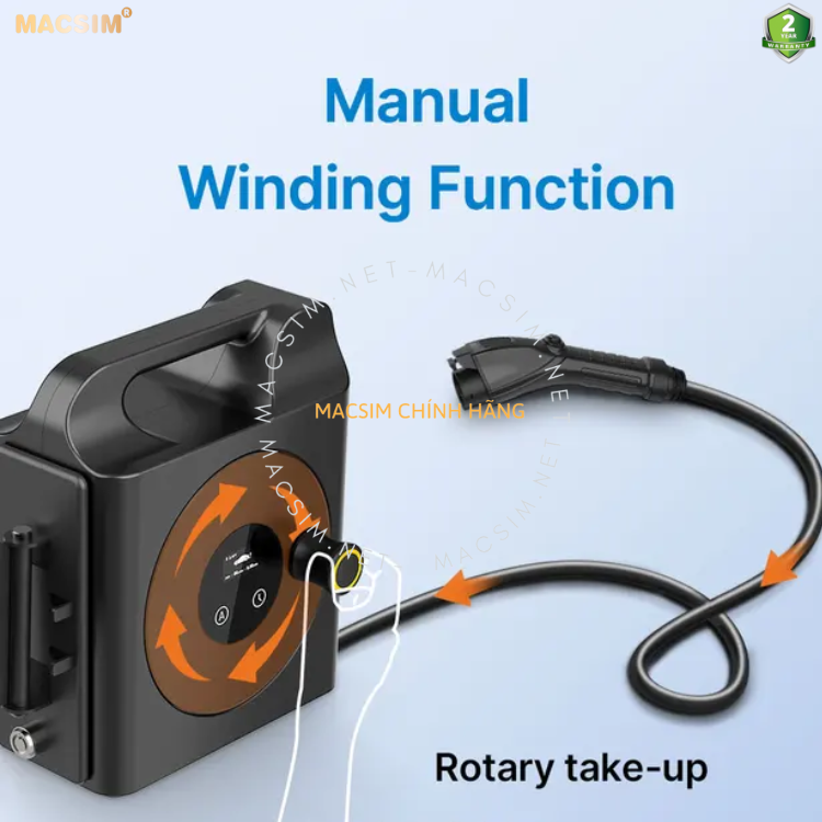 Sạc di động cao cấp ô tô điện 3,68KW (6-16A) chính hãng Macsim