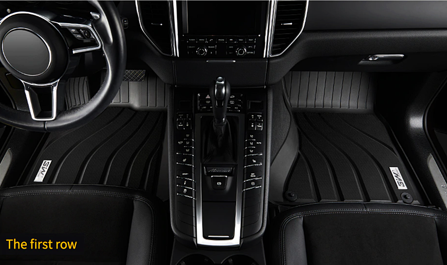 Thảm lót sàn xe ô tô  Porsche 718 2015- đến nay Nhãn hiệu Macsim 3W chất liệu nhựa TPE đúc khuôn cao cấp - màu đen