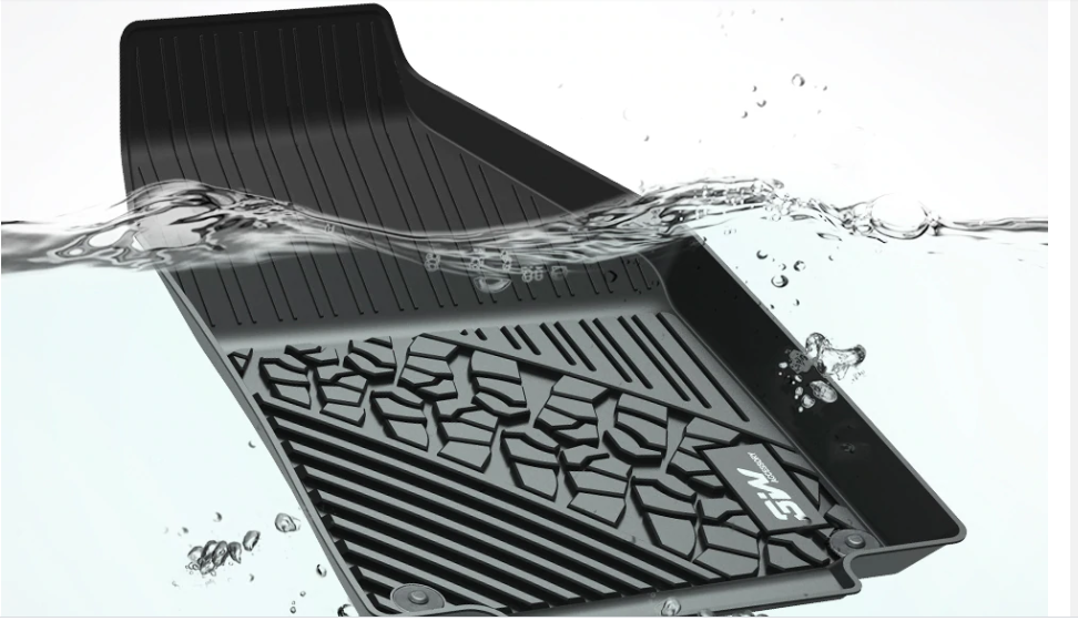 Thảm lót sàn xe ô tô  Jeep Wrangler Rubicon 2013-2018 Nhãn hiệu Macsim 3W chất liệu nhựa TPE đúc khuôn cao cấp - màu đen