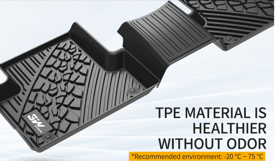 Thảm lót sàn xe ô tô  Jeep Wrangler Rubicon 2013-2018 Nhãn hiệu Macsim 3W chất liệu nhựa TPE đúc khuôn cao cấp - màu đen