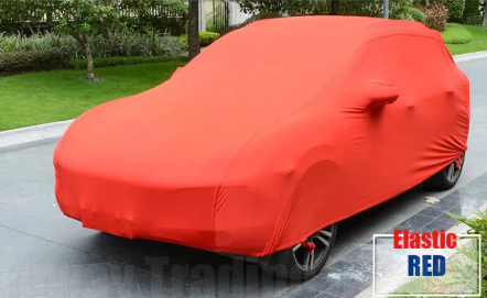 Bạt phủ ô tô Mercedes E nhãn hiệu Macsim sử dụng trong nhà chất liệu vải thun - màu đen và màu đỏ