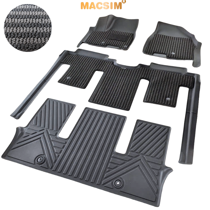 Thảm Lót Sàn Ô Tô Kia Sedona Macsim – Dệt thô chuẩn phom, Sử dụng lâu dài (Mã 03)