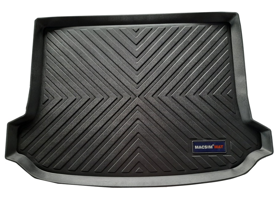 Thảm lót cốp xe ô tô VOLKSWAGEN TIGUAN (2009-2016) nhãn hiệu Macsim chất liệu TPV cao cấp màu đen(047)