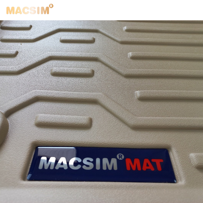 Thảm lót sàn xe ô tô VOLKWAGEN TERAMONT 2018+ đến nay Nhãn hiệu Macsim chất liệu nhựa TPV cao cấp màu be