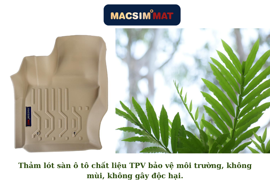 Thảm lót sàn xe ô tô Land Rover range rover 2011-2018 Nhãn hiệu Macsim chất liệu nhựa TPV cao cấp màu be