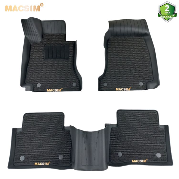 Thảm lót sàn ô tô TPE Mercedes E 2009 - 2023 Macsim 3W 2 lớp