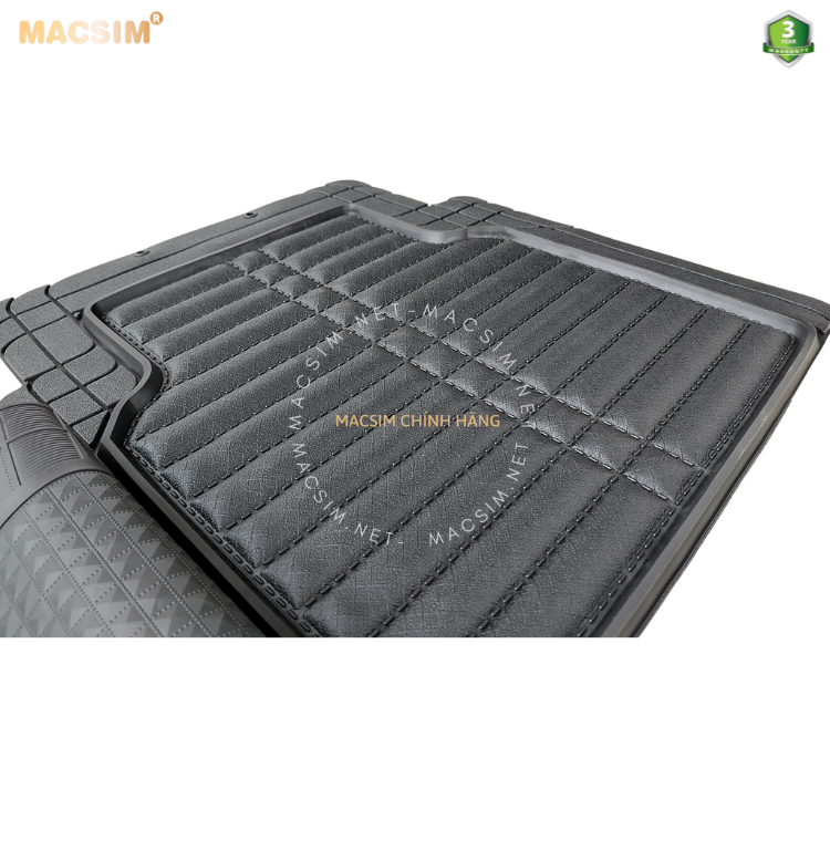 Thảm lót sàn ô tô phổ quát/ tự cắt Macsim màu đen