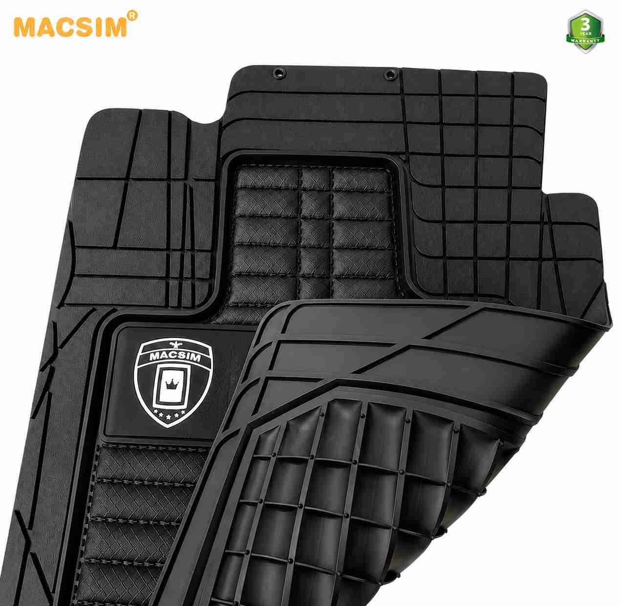 Thảm lót sàn ô tô phổ quát/ tự cắt Macsim màu đen