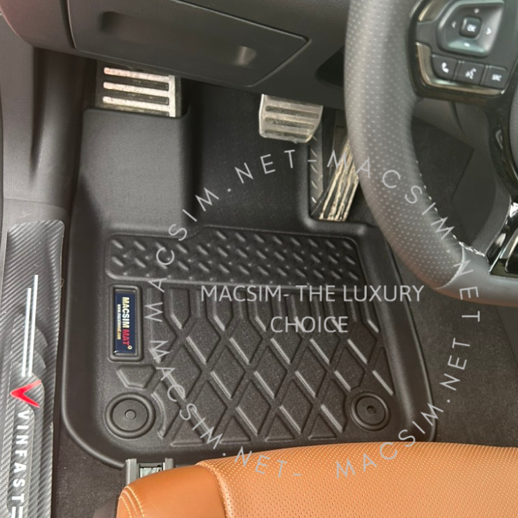 Thảm lót sàn xe ô tô  VinFast VF8  Nhãn hiệu Macsim chất liệu nhựa TPE cao cấp màu đen