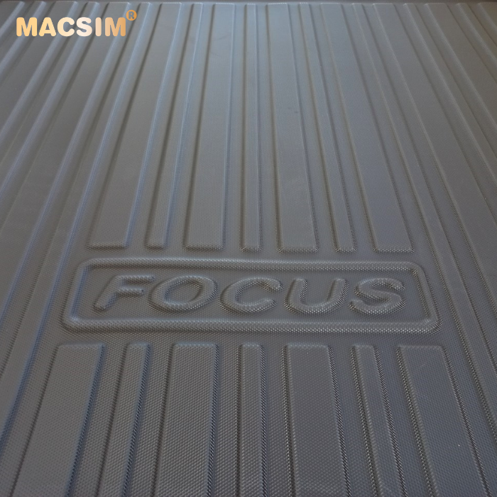 Thảm lót cốp chuẩn phom xe ô tô  Ford Focus sedan qd 2012-2018 nhãn hiệu Macsim chất liệu TPV cao cấp màu đen