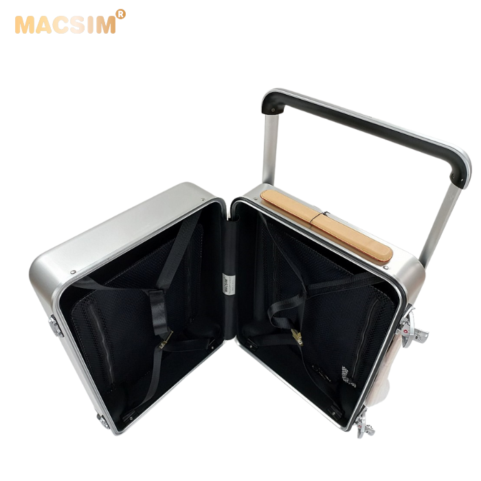 Vali hợp kim nhôm nguyên khối MS1403 Macsim cao cấp màu bạc 20 inches