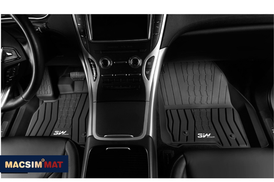 Thảm lót sàn xe ô tô  Lincoln MKC 2014 - đến nay Nhãn hiệu Macsim 3W chất liệu nhựa TPE đúc khuôn cao cấp - màu đen