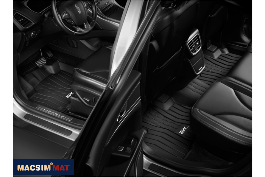 Thảm lót sàn xe ô tô  Lincoln MKC 2014 - đến nay Nhãn hiệu Macsim 3W chất liệu nhựa TPE đúc khuôn cao cấp - màu đen