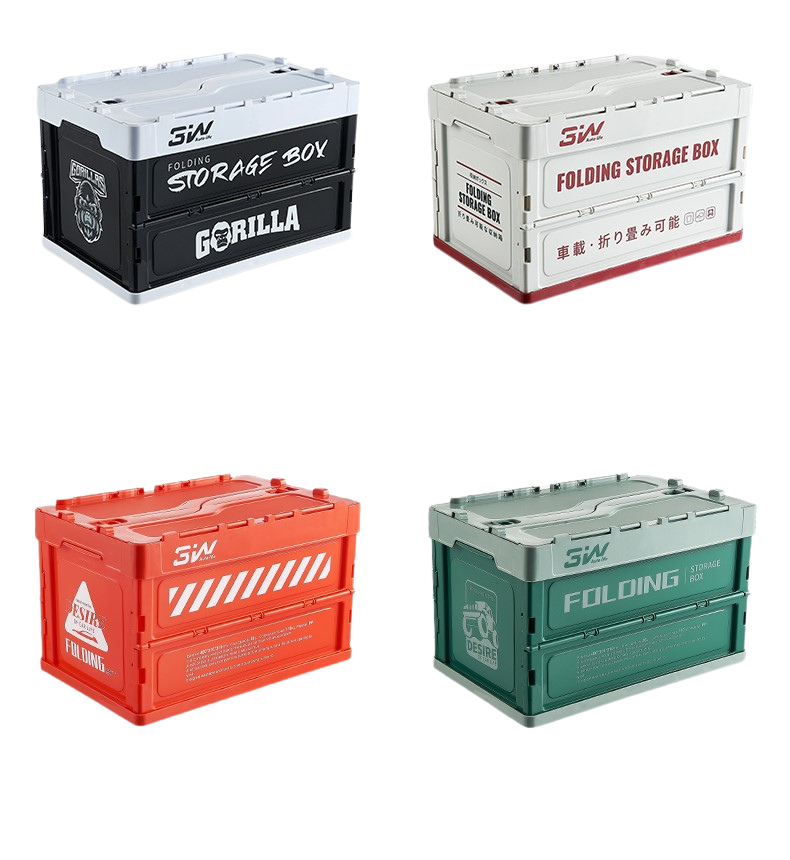 Hộp đựng đồ xếp gọn để cốp ô tô hàng loại 1 chất liệu PP cao cấp  kích thước 52,5 cm x 36 cm x 34 cm  nhãn hiệu Macsim 3W cao cấp màu cam