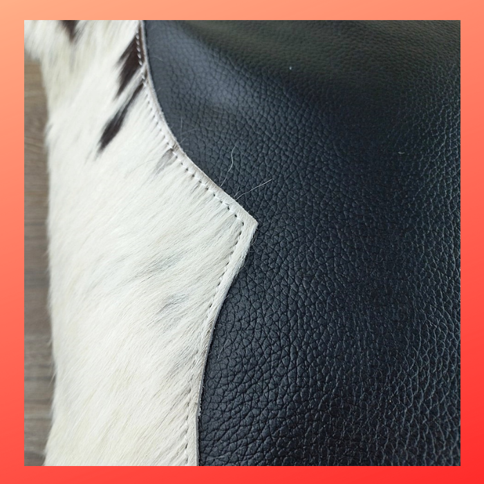 Gối tựa lưng ô tô, gối tựa đầu đa năng, gối sofa cao cấp Macsim kích thước 40cm x 40cm màu trắng đen (lông viền)