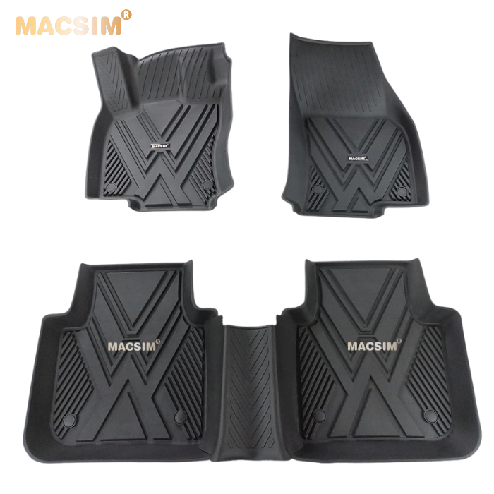Thảm lót sàn xe ô tô (TC) Volkswagen Tiguan L 2018+  Nhãn hiệu Macsim chất liệu nhựa TPE cao cấp