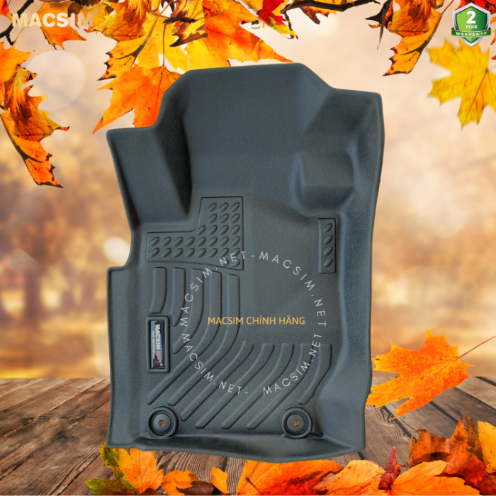 Thảm lót sàn xe ô tô Mitsubishi Triton 2016-2023 (sd) Nhãn hiệu Macsim chất liệu nhựa TPE cao cấp màu đen
