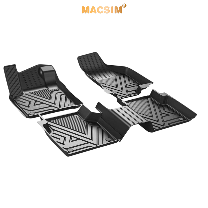 Thảm lót sàn xe ô tô Volkswagen Teramont X Nhãn hiệu Macsim 3W chất liệu nhựa TPE đúc khuôn cao cấp - màu đen