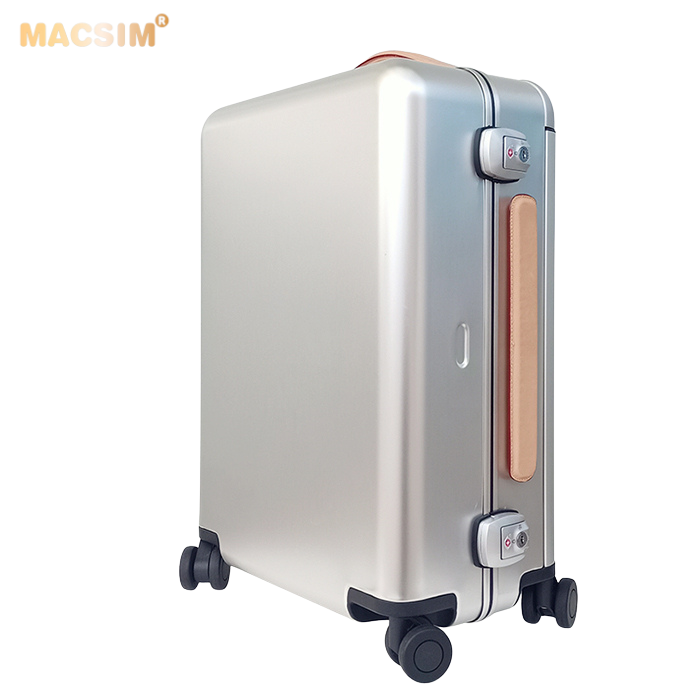 Vali hợp kim nhôm nguyên khối MS1403 Macsim cao cấp màu bạc 20 inches