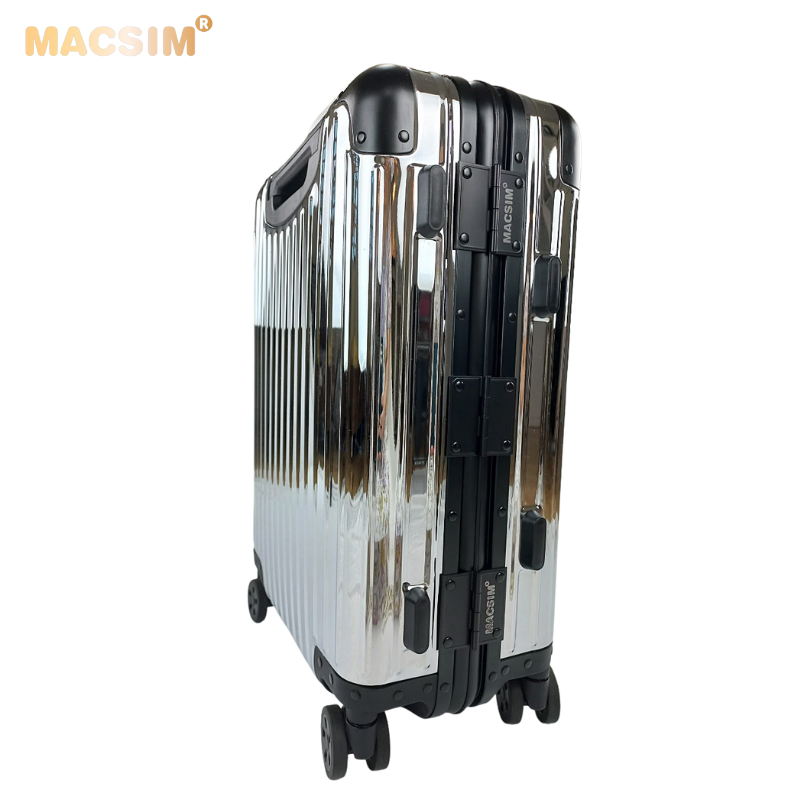 [XẢ KHO LỖI NHẸ – GIẢM 50%] Vali kéo du lịch cao cấp chất liệu hợp kim nhôm nguyên khối MS1305 Macsim cao cấp màu đen cỡ 20inches