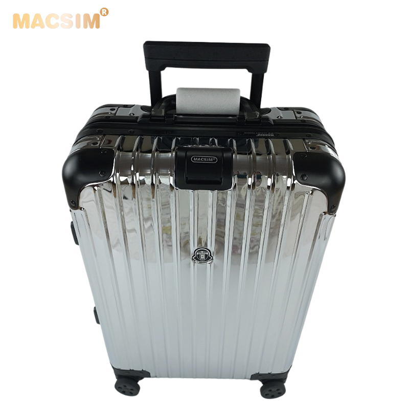 [XẢ KHO LỖI NHẸ – GIẢM 50%] Vali kéo du lịch cao cấp chất liệu hợp kim nhôm nguyên khối MS1305 Macsim cao cấp màu đen cỡ 20inches