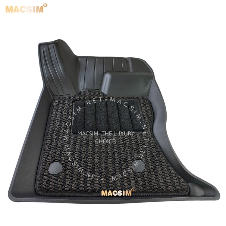 Thảm lót sàn 2 lớp  xe ô tô LANDROVER VELAR 2016 - đến nay Nhãn hiệu Macsim 3W chất liệu nhựa TPE đúc khuôn cao cấp - màu đen