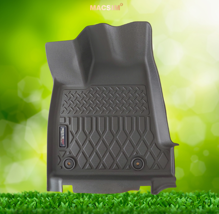 Thảm lót sàn xe ô tô Vinfast VF3 (sd) Nhãn hiệu Macsim chất liệu nhựa TPE cao cấp màu đen