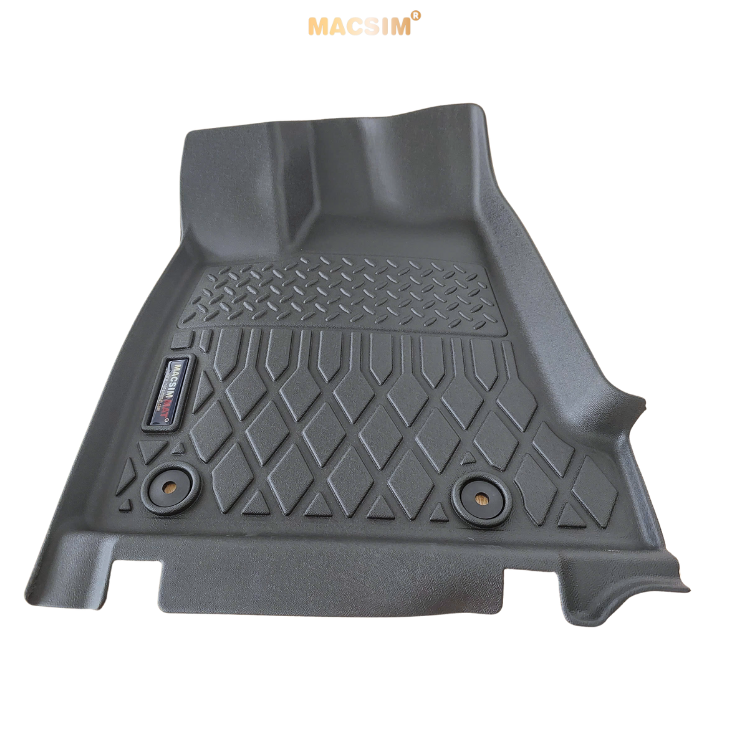 Thảm lót sàn xe ô tô Vinfast VF3 (sd) Nhãn hiệu Macsim chất liệu nhựa TPE cao cấp màu đen