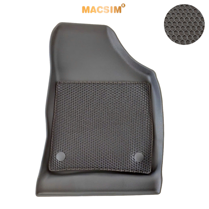 Thảm lót sàn ô tô 2 lớp sd3 dạng lưới lục giác Vinfast Herio Green (đen) 3 - bề mặt cao su siêu sạch - Macsim