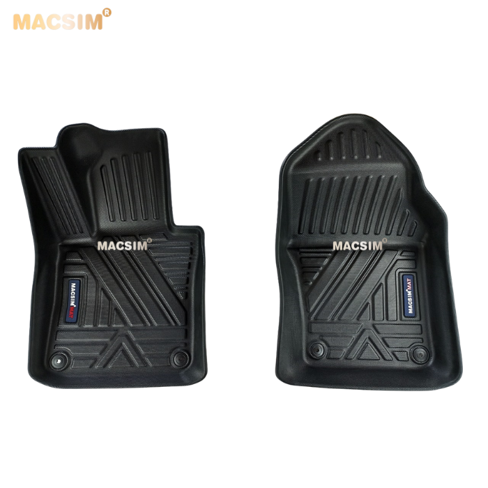 Thảm lót sàn xe ô tô (qd) Volvo S90 2017 - 2021 chất liệu TPE thương hiệu Macsim màu đen (ghế lái+ ghế phụ)