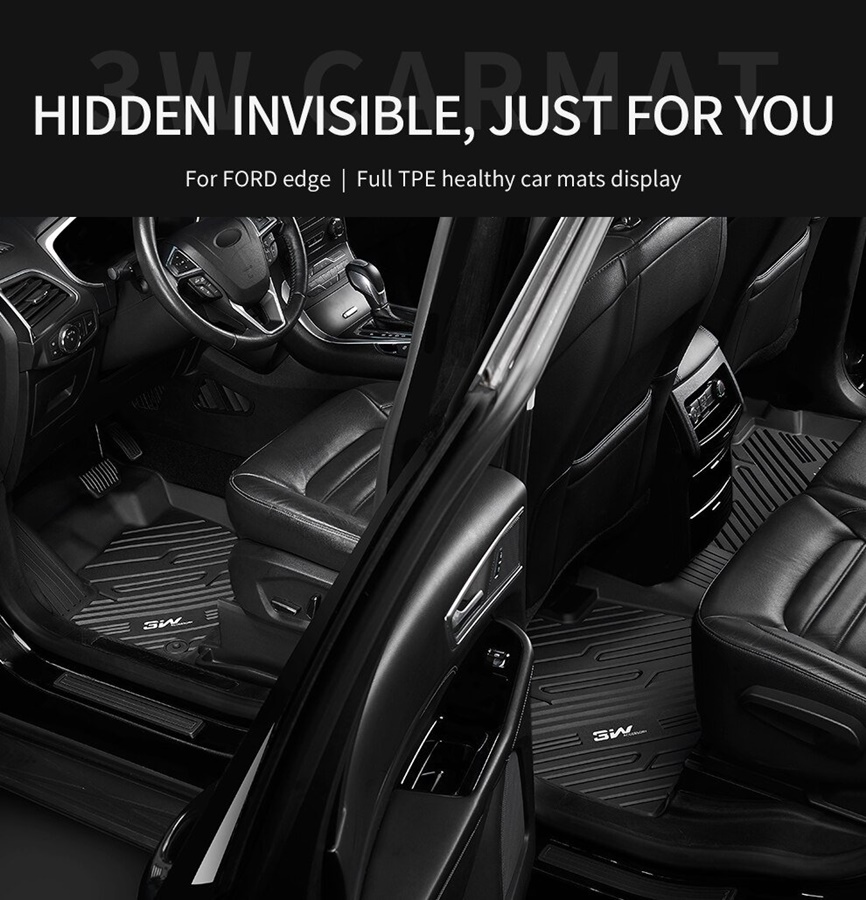 Thảm lót sàn xe ô tô  Ford Escape 2018-đến nay Nhãn hiệu Macsim 3W chất liệu nhựa TPE đúc khuôn cao cấp - màu đen