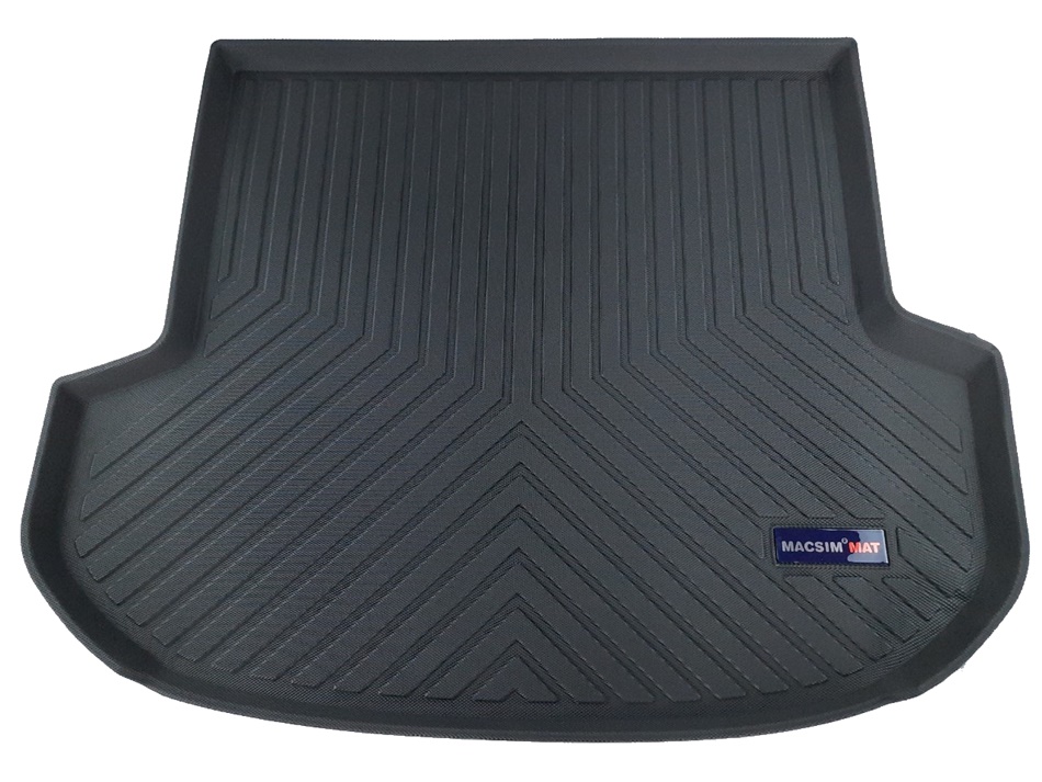 Thảm lót cốp hn xe ô tô Hyundai Santafe 5 chỗ 2017-đến nay nhãn hiệu Macsim chất liệu TPV cao cấp màu đen(DT09)