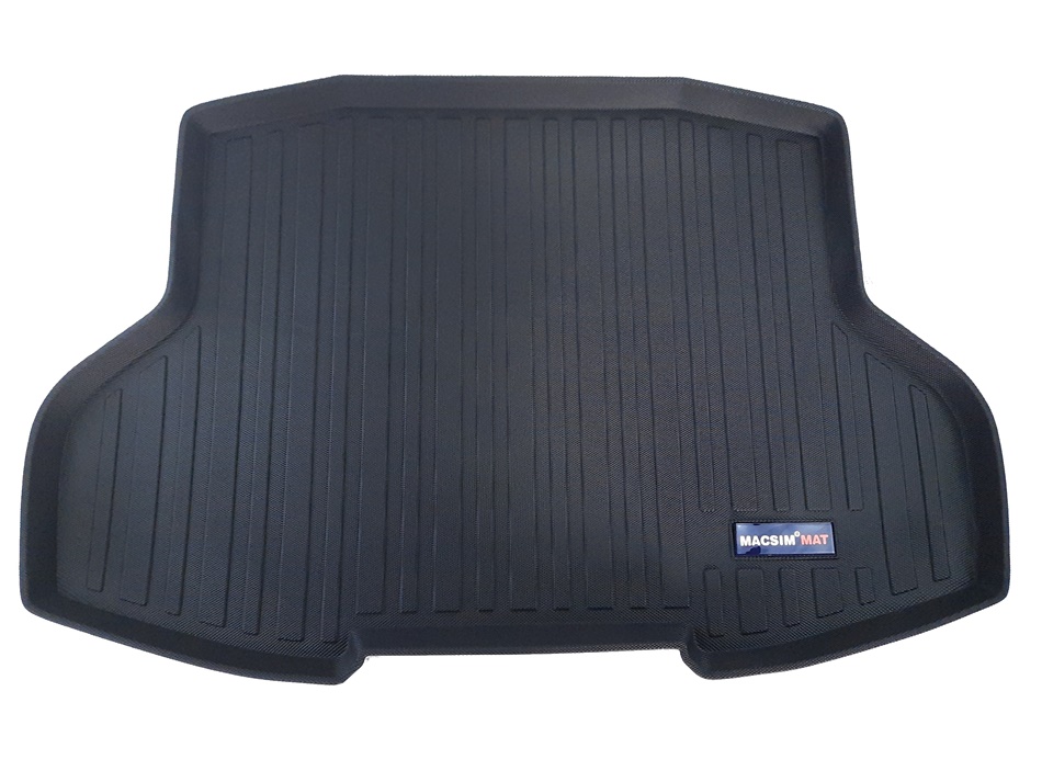 Thảm lót cốp hn xe ô tô Honda Civic 2016-2019 nhãn hiệu Macsim chất liệu TPV cao cấp màu đen&be (205)