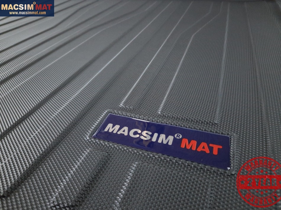 Thảm lót cốp hn xe ô tô LANDROVER Discovery 7 chỗ (2016-đến nay) nhãn hiệu Macsim chất liệu TPV cao cấp màu đen(184)