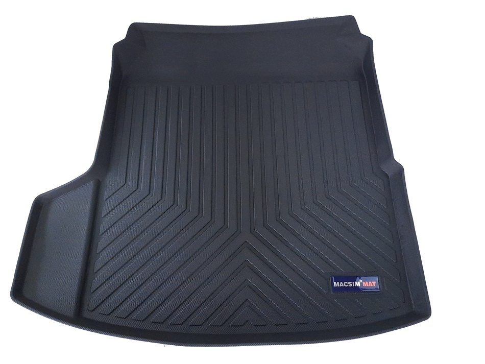 Thảm lót cốp hn xe ô tô VOLKSWAGEN Passat 2019-đến nay nhãn hiệu Macsim chất liệu TPV cao cấp màu đen(332)