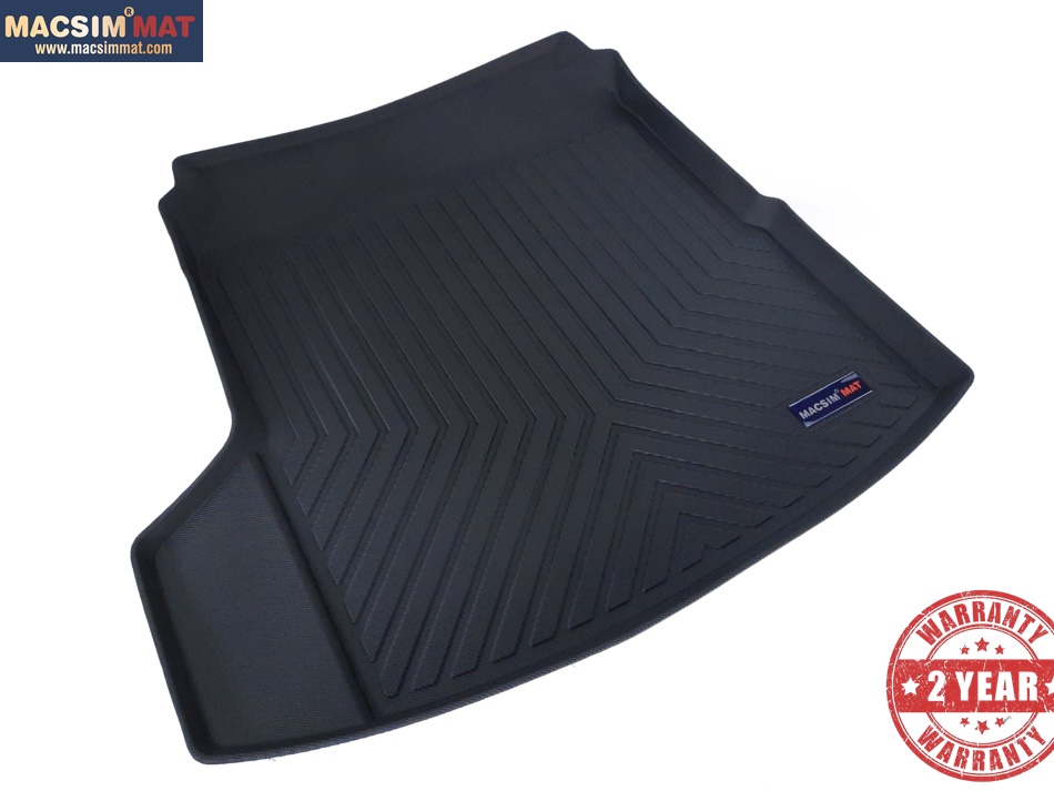 Thảm lót cốp hn xe ô tô VOLKSWAGEN Passat 2019-đến nay nhãn hiệu Macsim chất liệu TPV cao cấp màu đen(332)