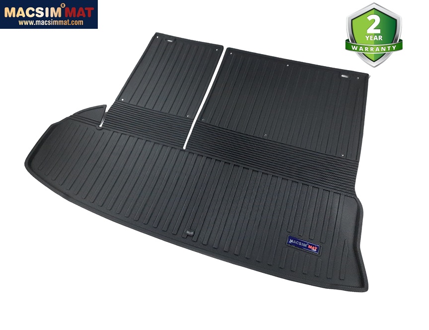 Thảm lót cốp hn xe ô tô Toyota HighLander 2015 nhãn hiệu Macsim chất liệu TPV cao cấp màu đen(182)