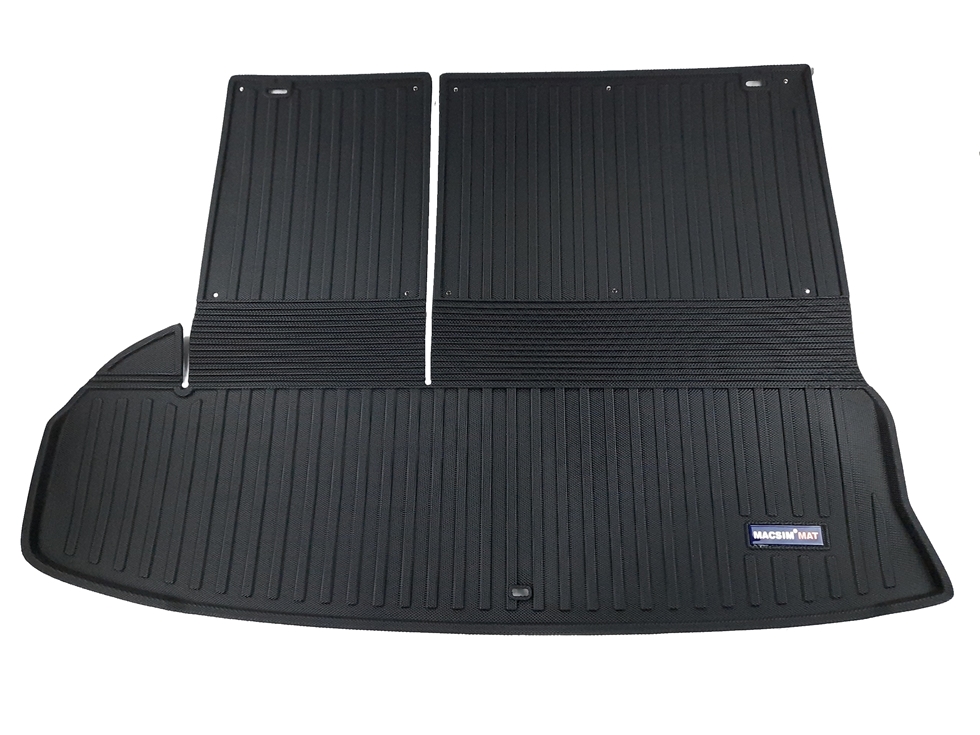 Thảm lót cốp hn xe ô tô Toyota HighLander 2015 nhãn hiệu Macsim chất liệu TPV cao cấp màu đen(182)