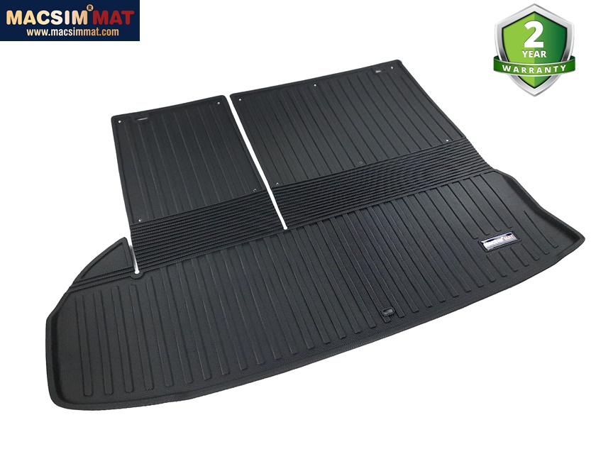 Thảm lót cốp hn xe ô tô Toyota HighLander 2015 nhãn hiệu Macsim chất liệu TPV cao cấp màu đen(182)