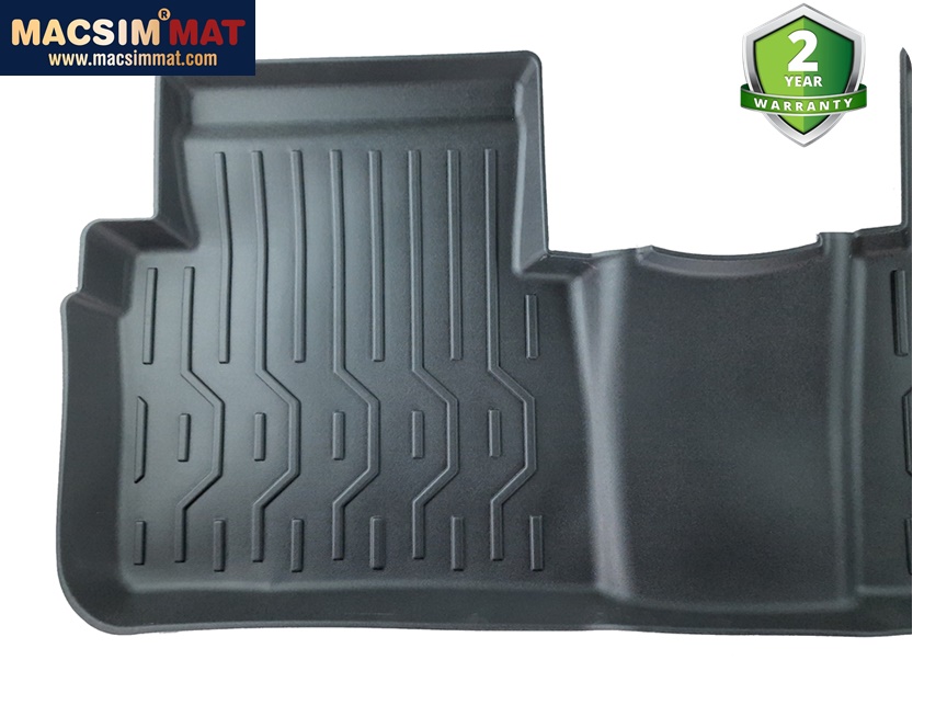 Thảm lót sàn hn xe ô tô Toyota Corolla Altis 2022+ ( cắt hàng 2)  Nhãn hiệu Macsim chất liệu nhựa TPV cao cấp màu đen(FDW-121)