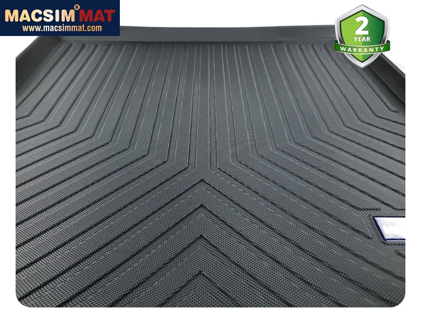 Thảm lót cốp xe ô tô Porsche Cayenne 2018-đến nay nhãn hiệu Macsim chất liệu TPV cao cấp màu đen (298)