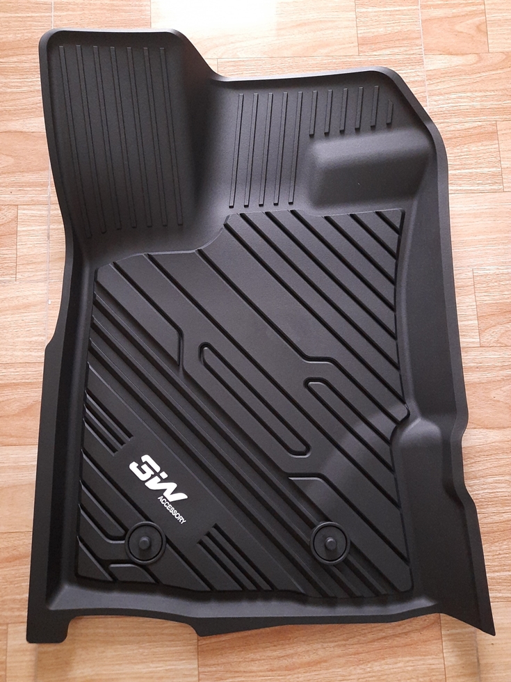 Thảm lót sàn xe ô tô  Ford Ranger/ Ford Raptor Nhãn hiệu Macsim 3W chất liệu nhựa TPE đúc khuôn cao cấp - màu đen