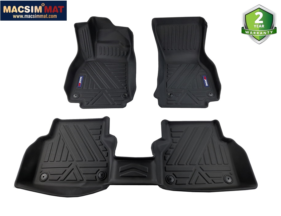 Thảm lót sàn xe ô tô Audi A7 2019 + qd Nhãn hiệu Macsim chất liệu nhựa TPV cao cấp màu đen