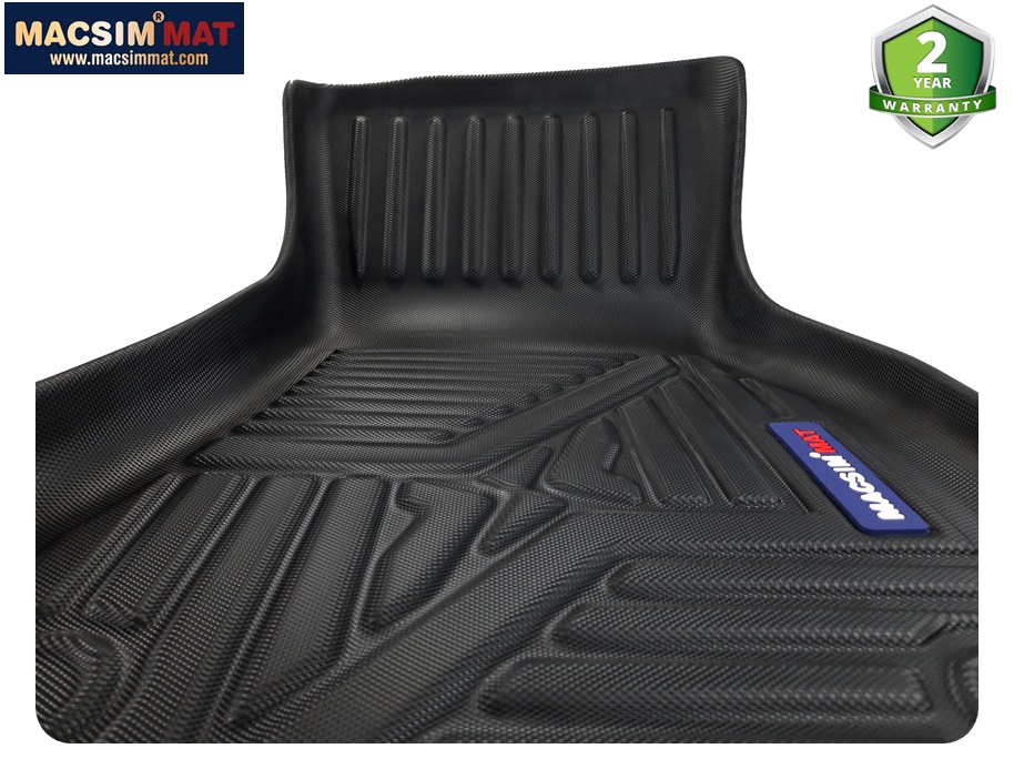 Thảm lót sàn xe ô tô (qd) BMW 7 series 2016+ Nhãn hiệu Macsim chất liệu nhựa TPV cao cấp màu đen