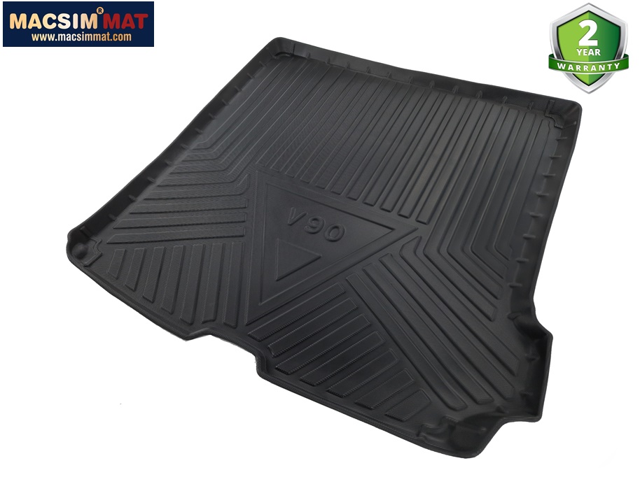 Thảm lót cốp qd xe ô tô Volvo V90 2017 - nay nhãn hiệu Macsim chất liệu TPV cao cấp màu đen