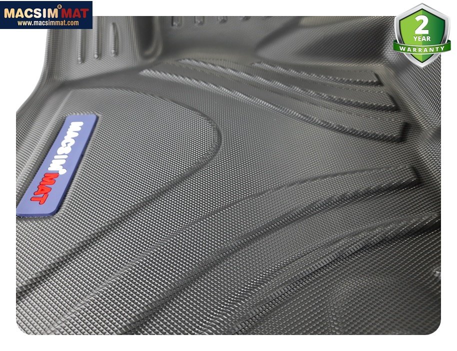 Thảm lót sàn xe ô tô Mitsubishi Pajero Sport 2011 - nay qd Nhãn hiệu Macsim chất liệu nhựa TPV cao cấp màu đen