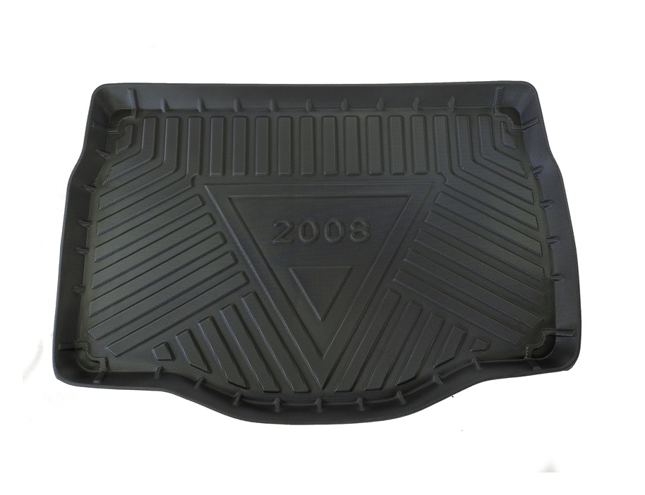 Thảm lót cốp qd xe ô tô Peugeot 2008/208 2014-nay nhãn hiệu Macsim chất liệu TPV cao cấp màu đen