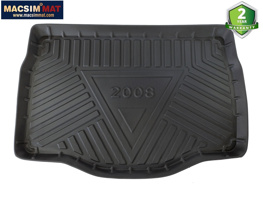 Thảm lót cốp qd xe ô tô Peugeot 2008/208 2014-nay nhãn hiệu Macsim chất liệu TPV cao cấp màu đen