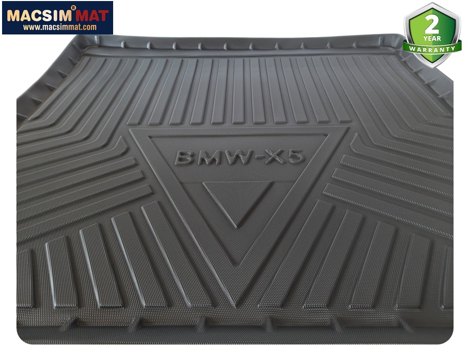 Thảm lót cốp qd xe ô tô BMW X5 2008-2017 nhãn hiệu Macsim chất liệu TPV cao cấp màu đen